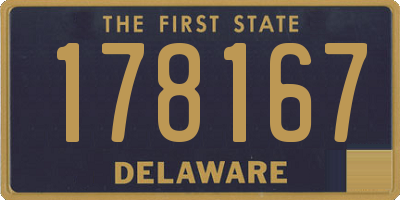 DE license plate 178167