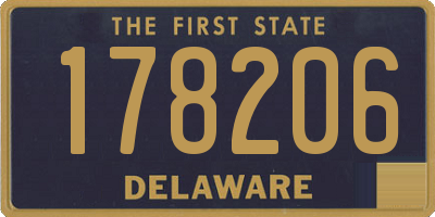 DE license plate 178206