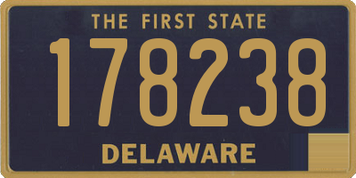 DE license plate 178238
