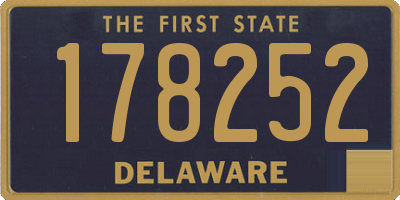 DE license plate 178252