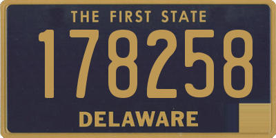 DE license plate 178258