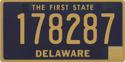 DE license plate 178287