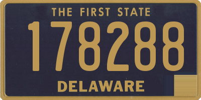 DE license plate 178288