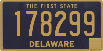 DE license plate 178299