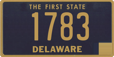 DE license plate 1783