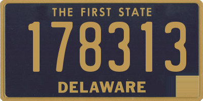 DE license plate 178313