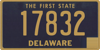 DE license plate 17832