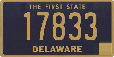 DE license plate 17833