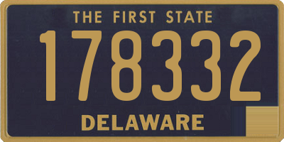 DE license plate 178332