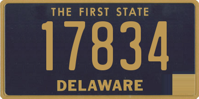 DE license plate 17834