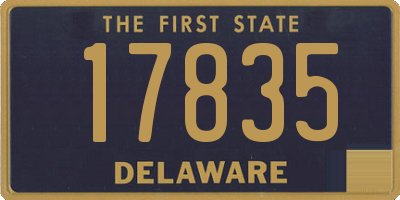 DE license plate 17835