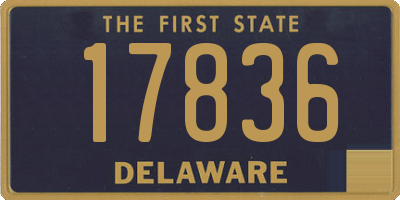 DE license plate 17836