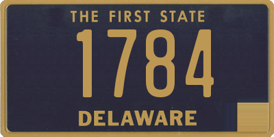 DE license plate 1784
