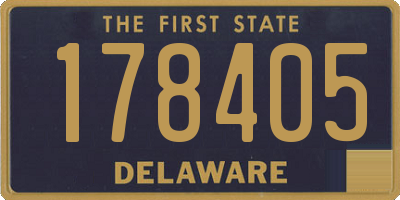 DE license plate 178405