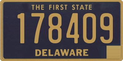 DE license plate 178409