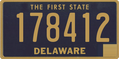 DE license plate 178412