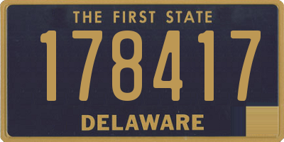 DE license plate 178417