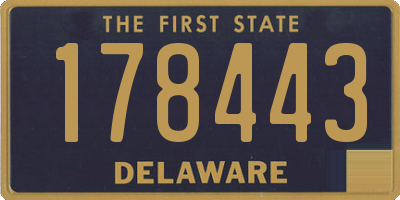 DE license plate 178443