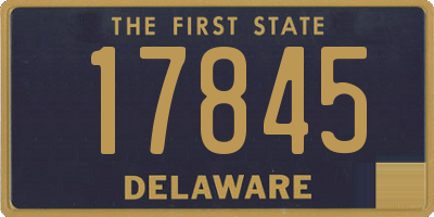 DE license plate 17845