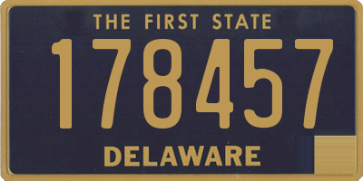 DE license plate 178457