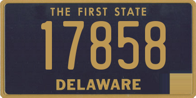 DE license plate 17858