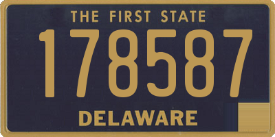 DE license plate 178587