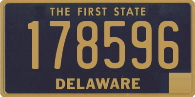 DE license plate 178596