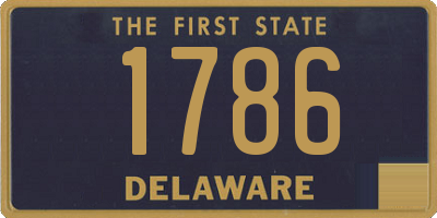 DE license plate 1786