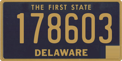 DE license plate 178603