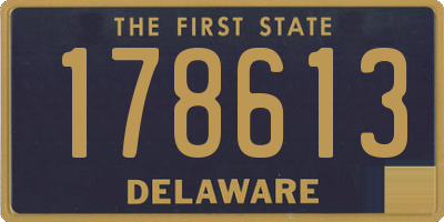 DE license plate 178613