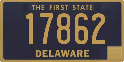 DE license plate 17862