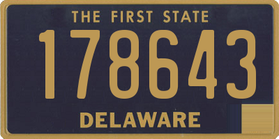 DE license plate 178643