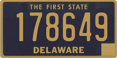 DE license plate 178649