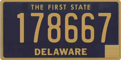 DE license plate 178667