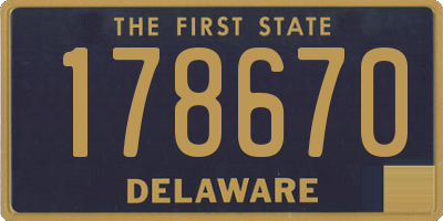 DE license plate 178670