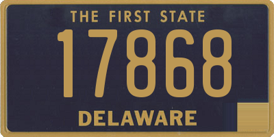 DE license plate 17868