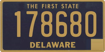 DE license plate 178680