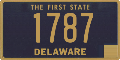 DE license plate 1787