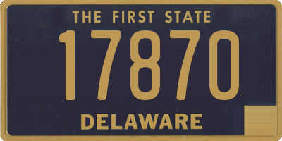 DE license plate 17870