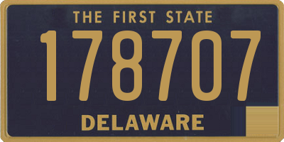 DE license plate 178707