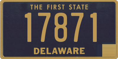 DE license plate 17871