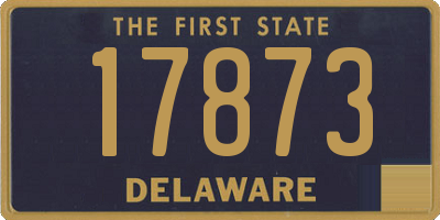 DE license plate 17873