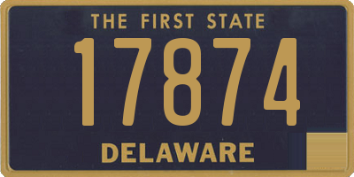 DE license plate 17874