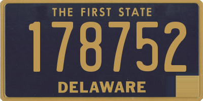 DE license plate 178752