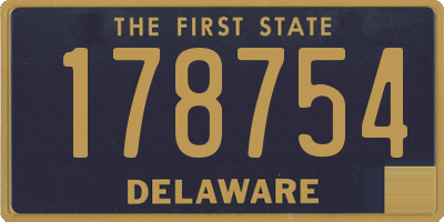 DE license plate 178754