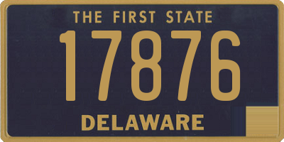 DE license plate 17876