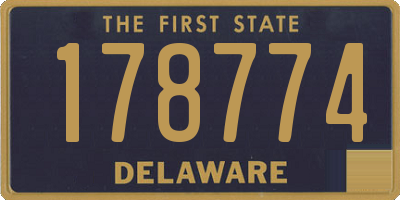 DE license plate 178774