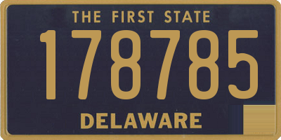 DE license plate 178785