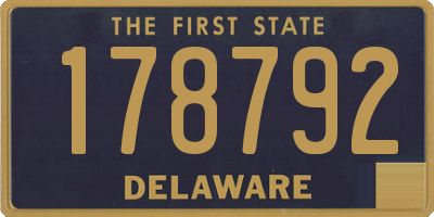DE license plate 178792