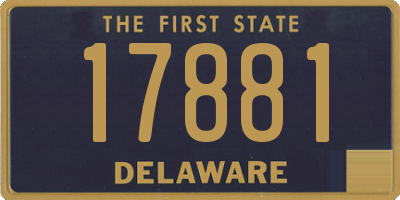 DE license plate 17881